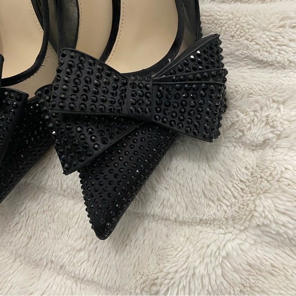 Jessica Simpson Ranika Pump Black Studded Bow Heels Size 9 - Picture 13 of 17